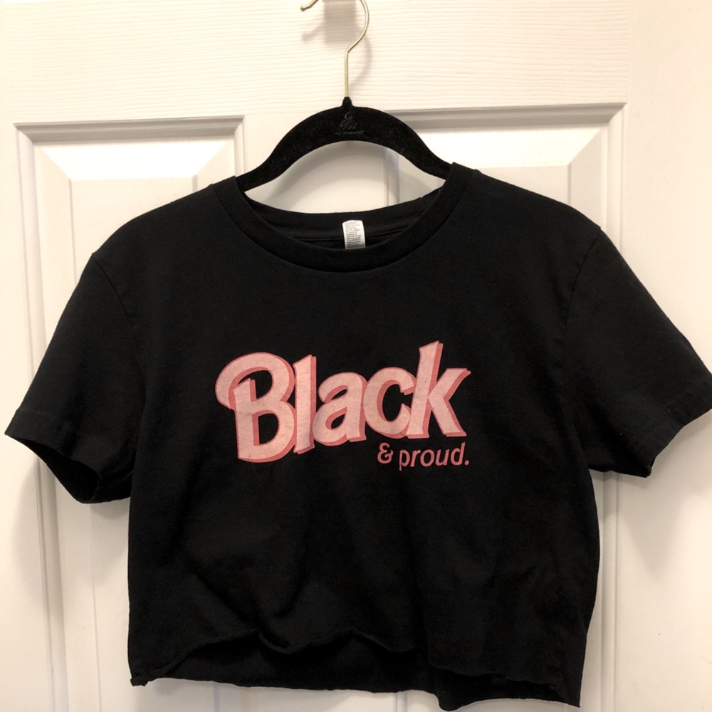 Black & Proud Semi-Cropped Cotton T-Shirt